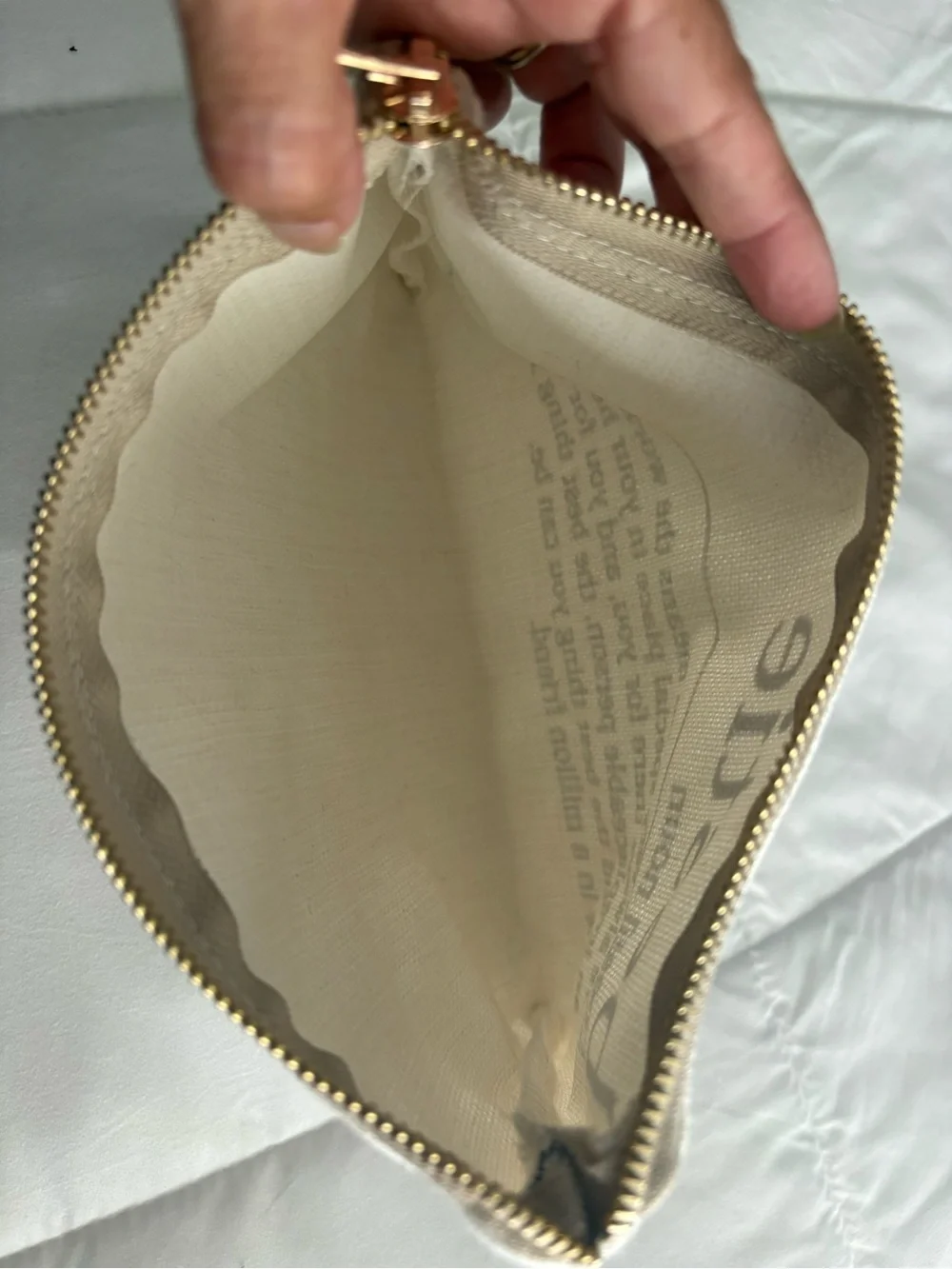 Club Monaco cream canvas